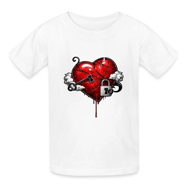 Cœur Résilient sur T-shirts Russell Enfant