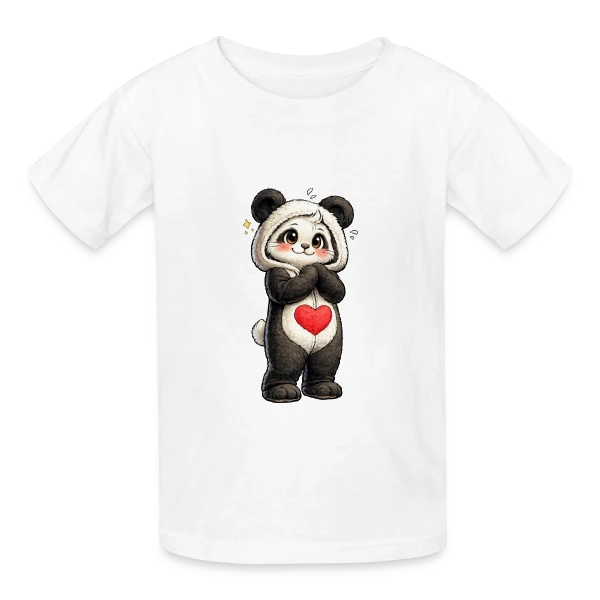 Panda en Combinaison Stylée sur T-shirts Russell Enfant