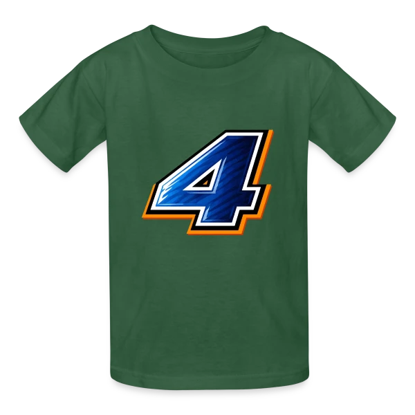 Maillot de Sport Numéro 4 sur T-shirts Russell Enfant