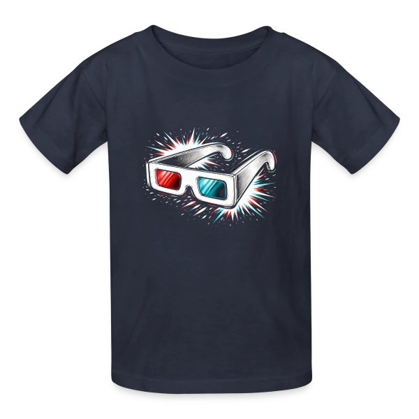 Lunettes 3D Rétro sur T-shirts Russell Enfant