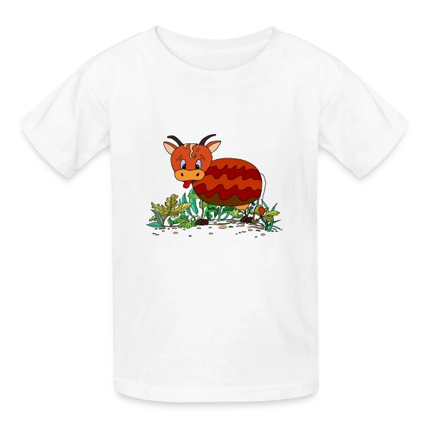 L'Élégance Numérique 851 sur T-shirts Russell Enfant