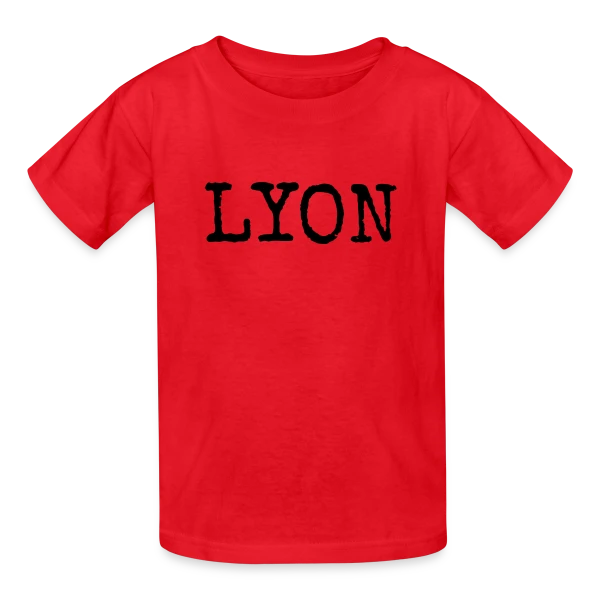 Lyon Texte Grunge sur T-shirts Russell Enfant