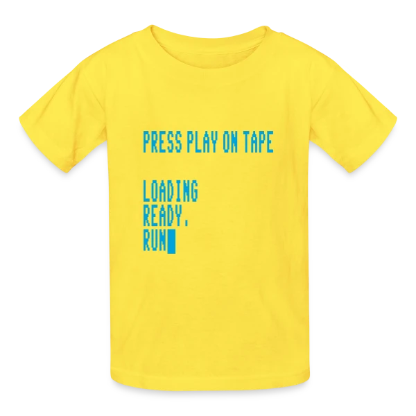 Press Play on Tape - Ordinateur Rétro C64 sur T-shirts Russell Enfant