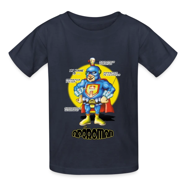 Apéro Man : Le Héros sur T-shirts Russell Enfant