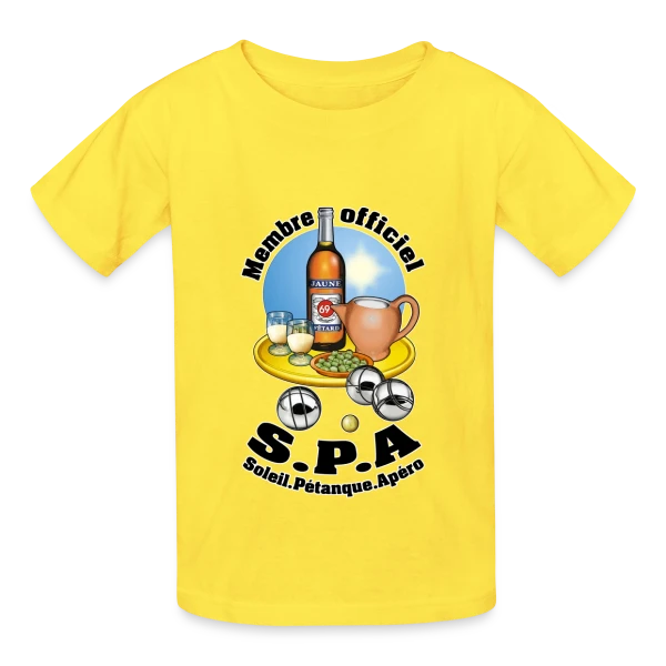 Club S.P.A : Soleil, Pétanque, Apéro ! sur T-shirts Russell Enfant