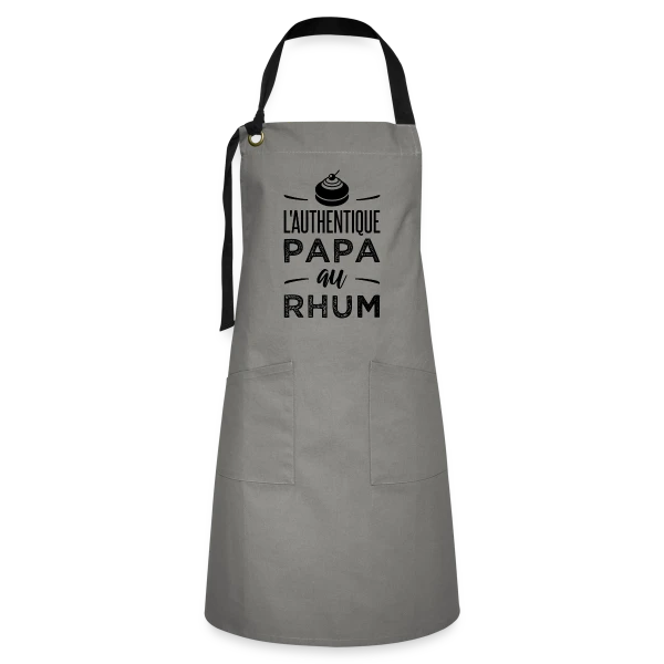 L'Authentique Papa au Rhum sur Tablier contrasté