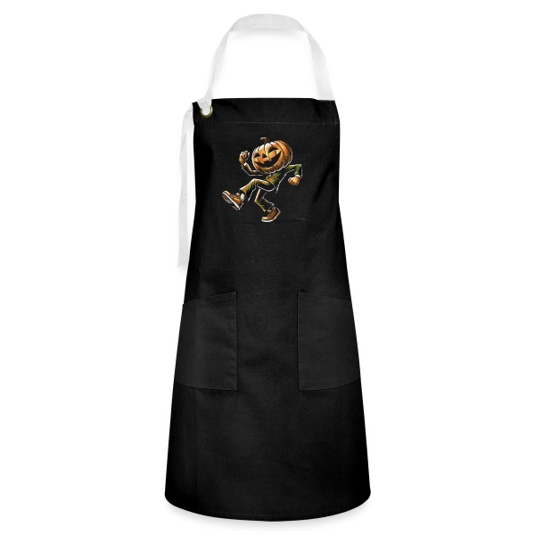 Citrouille Dansante: Humour d'Halloween sur Tablier contrasté