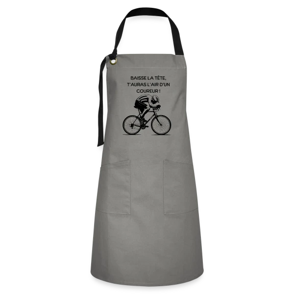 Cyclisme Humour - Design Minimaliste Vélo sur Tablier contrasté