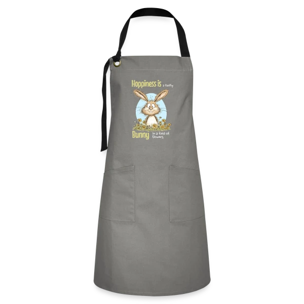 Lapin Printanier et Pâques sur Tablier contrasté