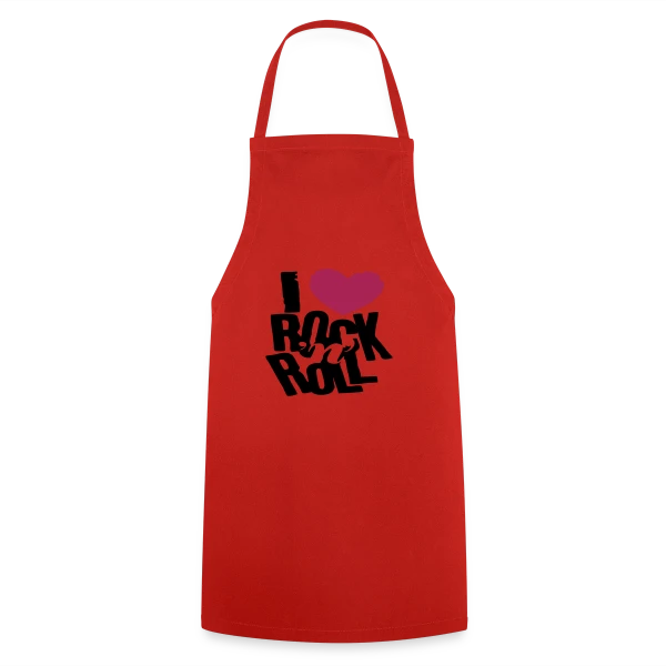 J'aime le Rock'n'Roll sur Tablier de cuisine