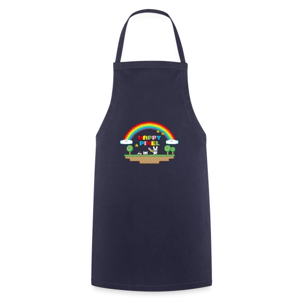 Happy Pixel : Humour Décalé Rétro Pixel Art sur Tablier de cuisine