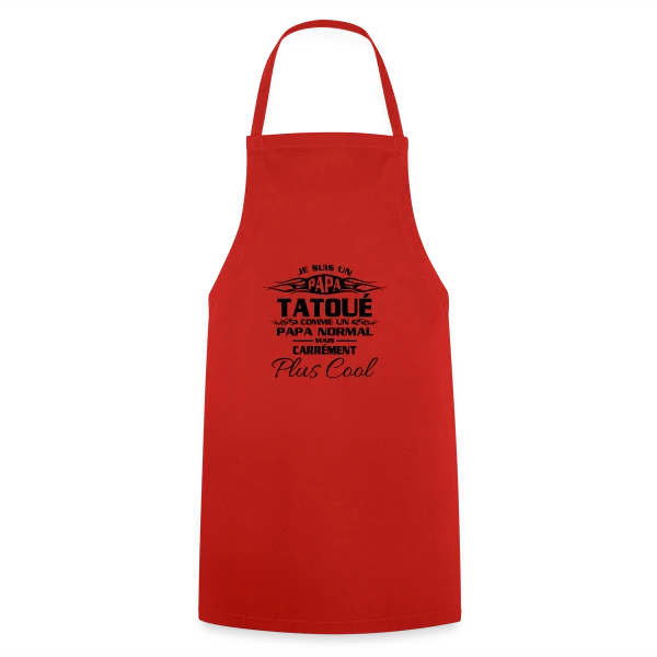 Papa Tatoué Stylé sur Tablier de cuisine
