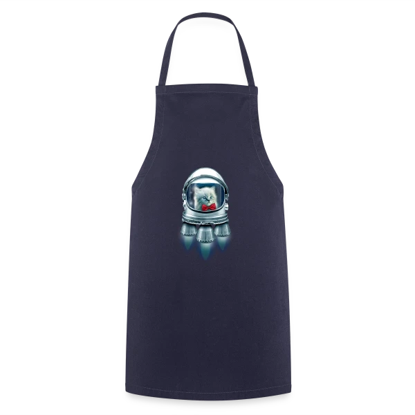 Chat Astronaute Élégant sur Tablier de cuisine
