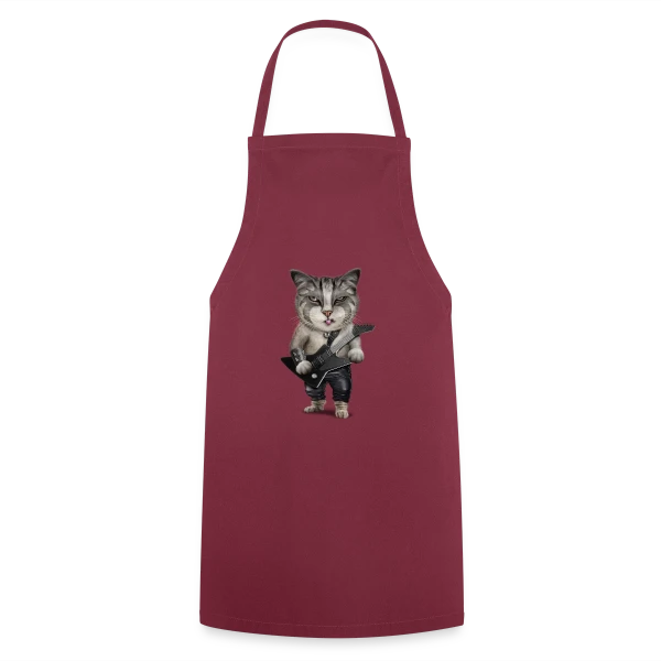 Metalcat : Le Chat Métalleux sur Tablier de cuisine