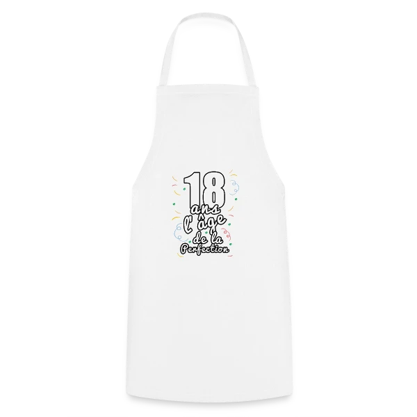 18 Ans : Ma Majorité Stylée sur Tablier de cuisine