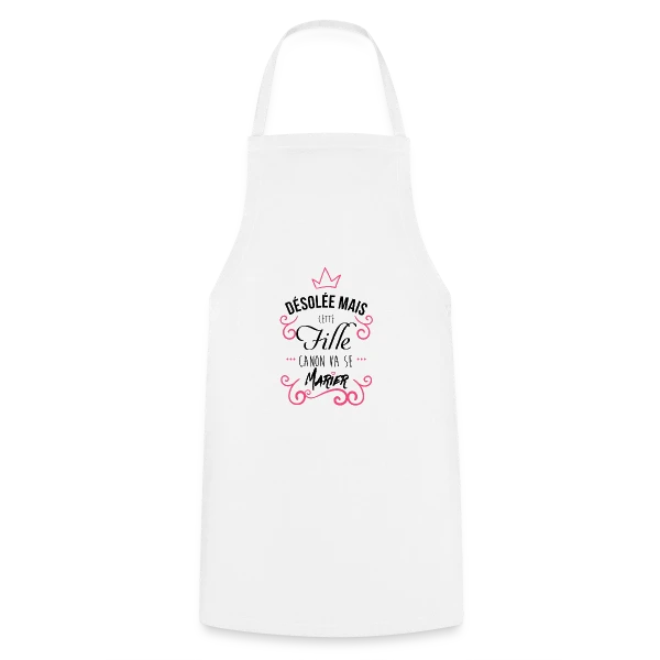 Fille Canon Stylée sur Tablier de cuisine