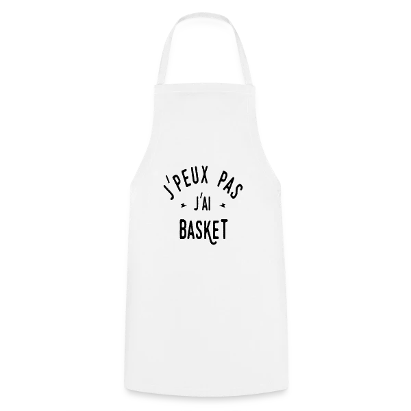 Je peux pas, j'ai basket ! sur Tablier de cuisine