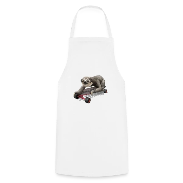 Paresseux Skateur Stylé sur Tablier de cuisine