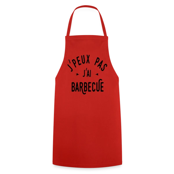 Maquette de Tablier Coton - J'PEUX PAS J'AI BARBECUE - Humour & Grillades à personnaliser