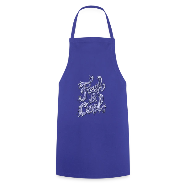 Typographie Aqua Fraîcheur sur Tablier de cuisine