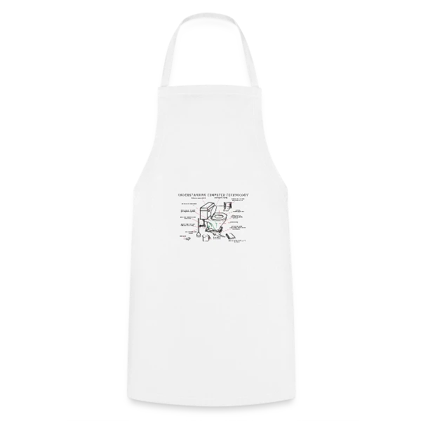 La Technologie Expliquée avec Humour sur Tablier de cuisine