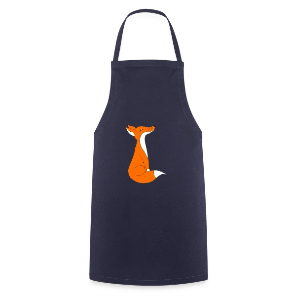 Renard Curieux Cartoon sur Tablier de cuisine