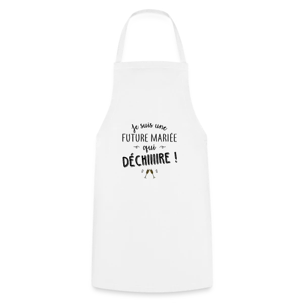 Future Mariée Qui Dépote sur Tablier de cuisine