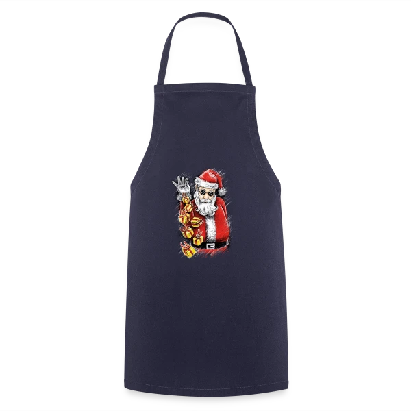 Père Noël Stylé et Généreux sur Tablier de cuisine