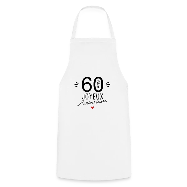 Joyeux Anniversaire 60 Ans – Édition Spéciale sur Tablier de cuisine