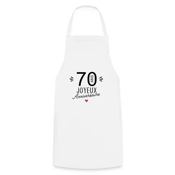 Anniversaire 70 Ans : L'Âge d'Or Célébré sur Tablier de cuisine