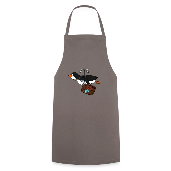 Pingouin Voyageur Hilarant sur Tablier de cuisine