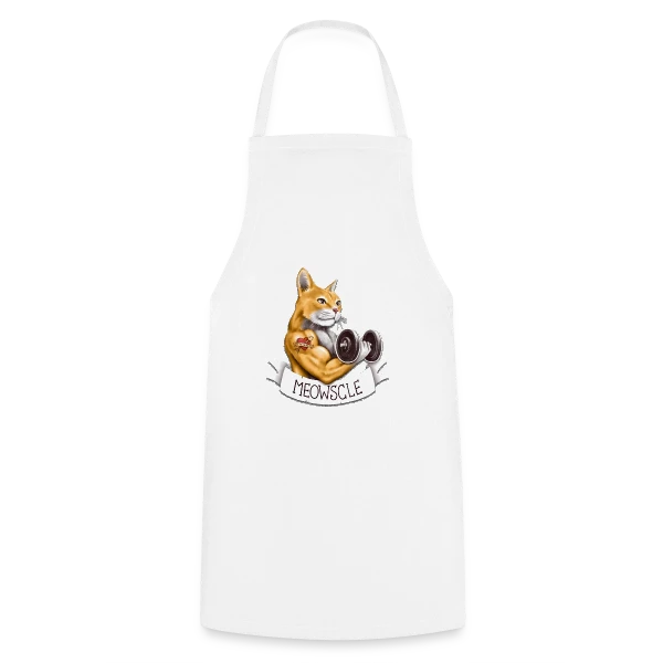 Miaou-Muscle sur Tablier de cuisine