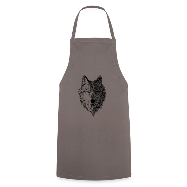 Loup Tribal Géométrique sur Tablier de cuisine