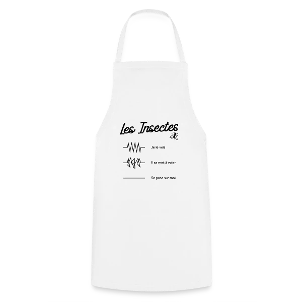 Insectes : Peur Bleue Garantie ! sur Tablier de cuisine