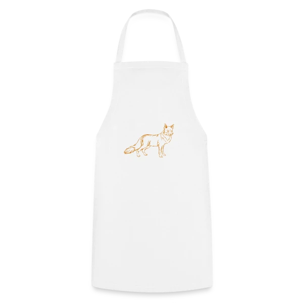 Renard Dessin Esquisse sur Tablier de cuisine