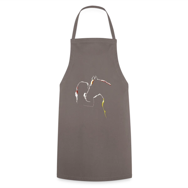 Silhouette Cavalière Abstraite sur Tablier de cuisine