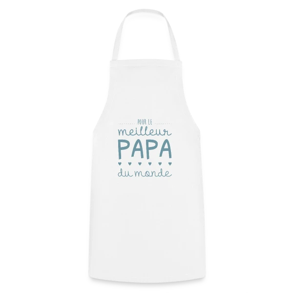 Pour le Meilleur Papa du Monde - avec Cœurs et Amour sur Tablier de cuisine