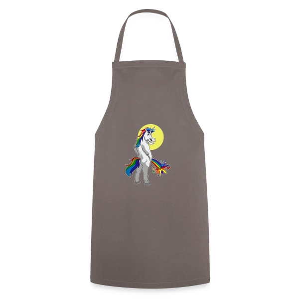 Licorne Pipi Arc-en-ciel sur Tablier de cuisine