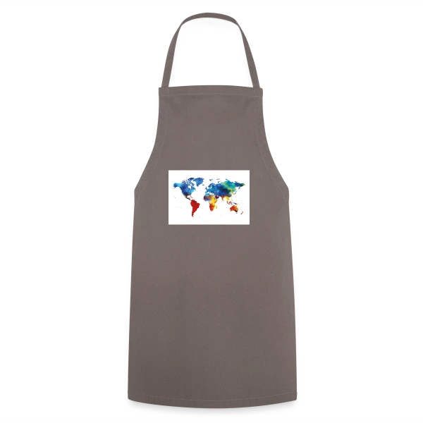Carte du Monde Aquarelle sur Tablier de cuisine