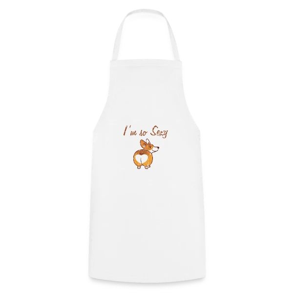 Corgi Sexy Coquin sur Tablier de cuisine