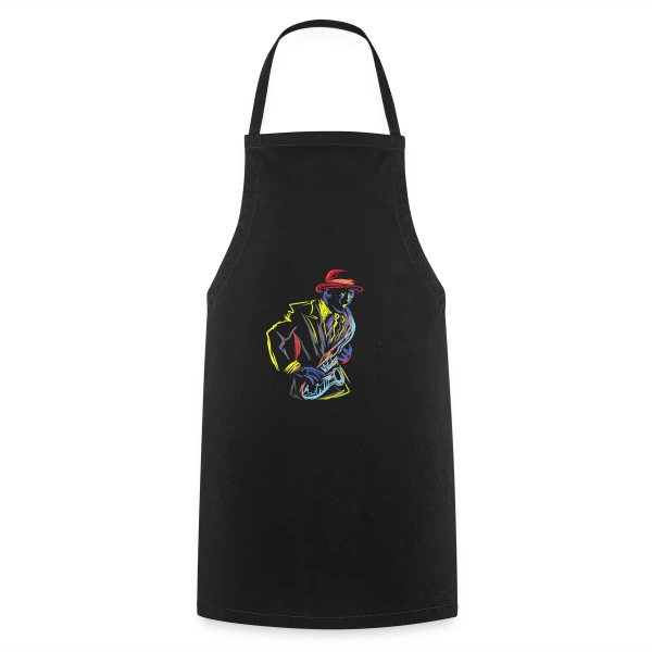 Saxophoniste Jazz Fanfare sur Tablier de cuisine