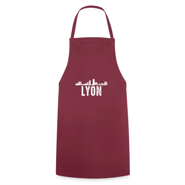 Lyon Minimaliste Blanc sur Tablier de cuisine