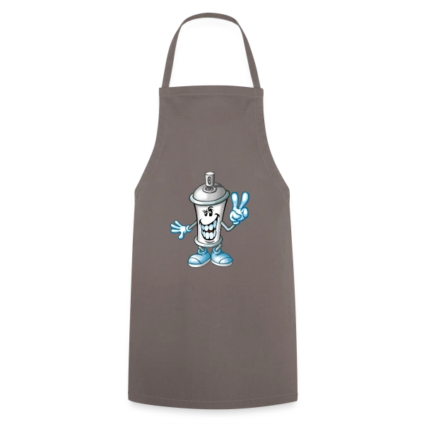 Bombe de Peinture Cartoon : Street Art Fun sur Tablier de cuisine