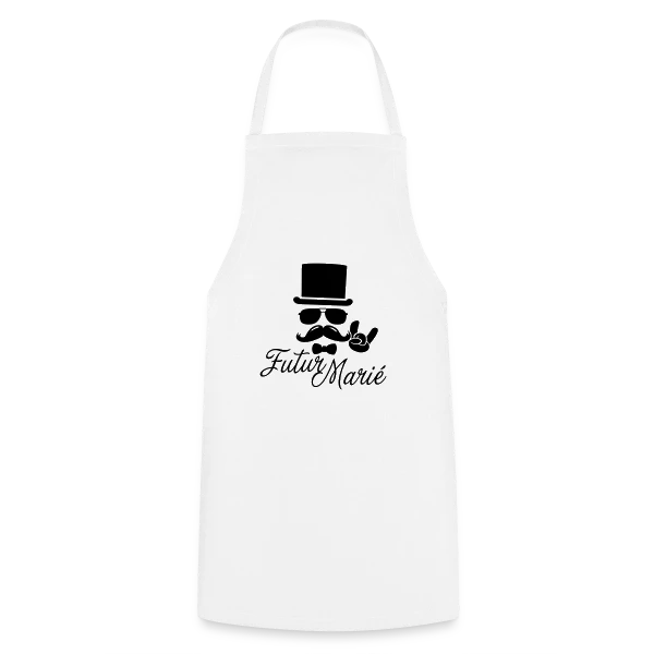 Futur Marié Boss à Moustache Vintage sur Tablier de cuisine