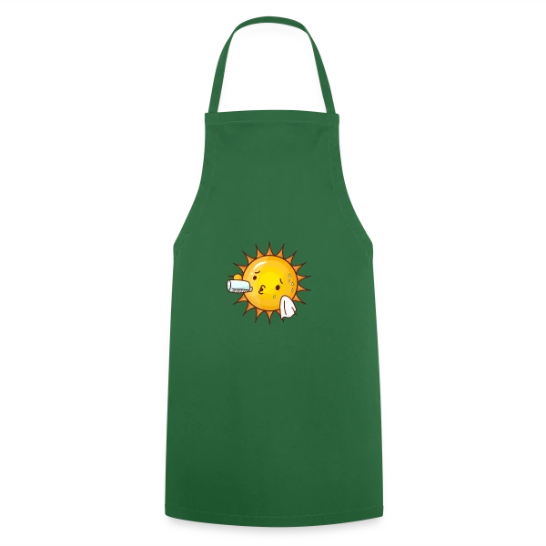 Soleil en Sueur - Humour Estival sur Tablier de cuisine