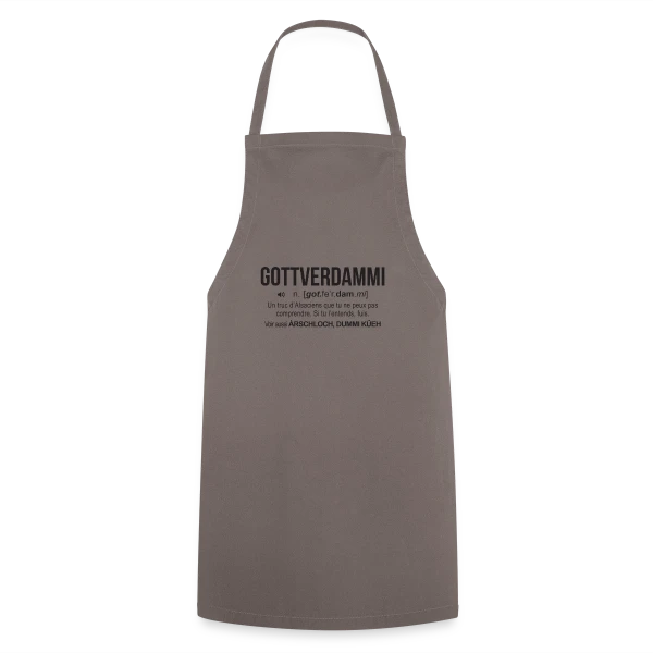 Gottverdammi Définition Alsace sur Tablier de cuisine