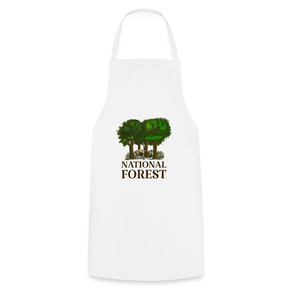 Emblème Forêt Nationale sur Tablier de cuisine
