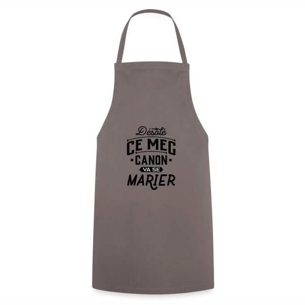 EVG Mec Canon : Le Futur Marié Brille ! sur Tablier de cuisine