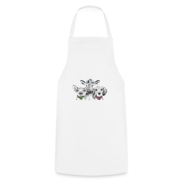 Trio Animalier Adorable sur Tablier de cuisine