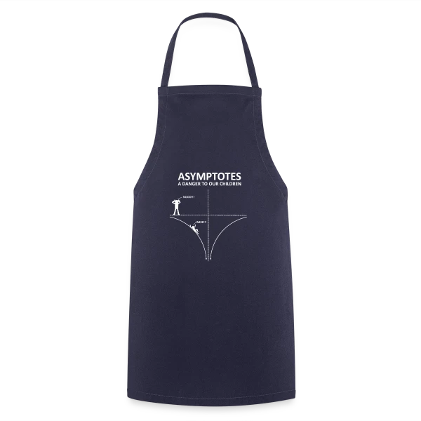 Asymptotes - Danger pour les Enfants! Prof de Maths Nerd sur Tablier de cuisine
